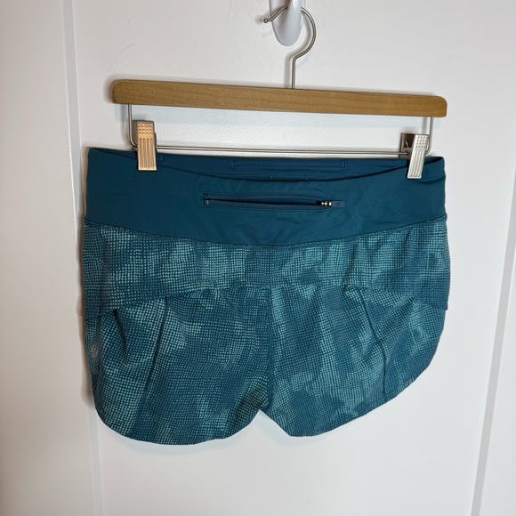 Lululemon Speed Up Short 2.5" Illusion Tidal Teal Bermuda Teal Size 6 - Picture 3 of 5